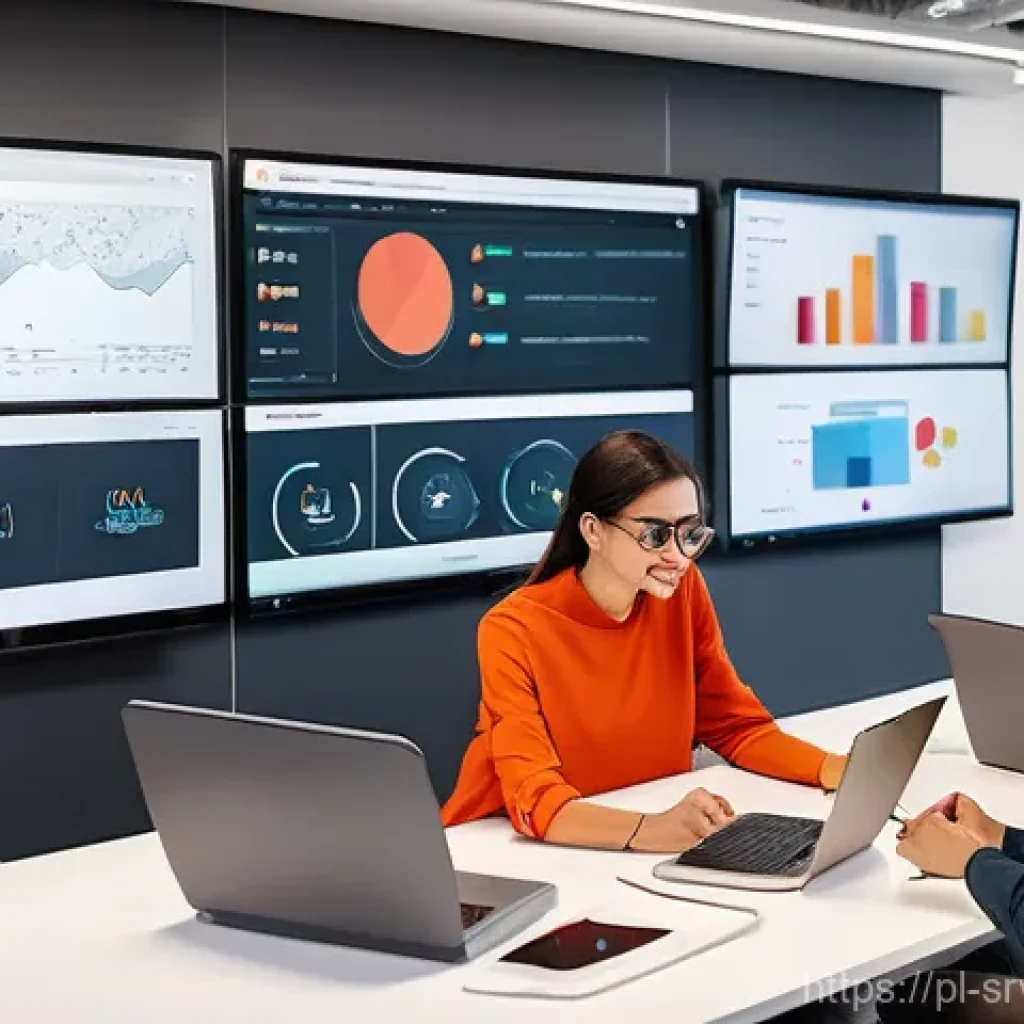 서비스 디자인에서의 데이터 기반 의사 결정 - **Prompt: Data Gathering and Analysis in Action**
"A bright, modern co-working space bustling wi...